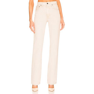 GRLFRND Melanie High Rise Bootcut Jeans SIZE 27 Boyfriend Rigid Beige Montana